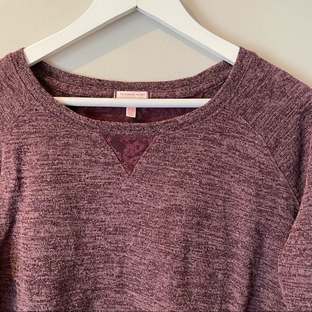 Victoria’s Secret long sleeve crop lace small purple long sleeve - Picture 2 of 8
